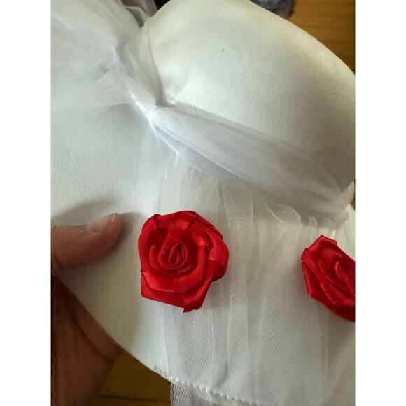 Disney Mary Poppins costume white dres with red roses - Picture 7 of 15